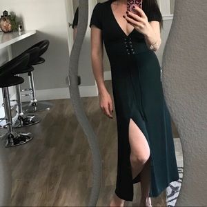 Express green maxi dress